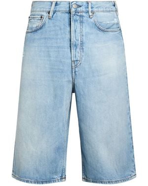 Acne Studios Denim Shorts Cotton, Cowhide - Blue