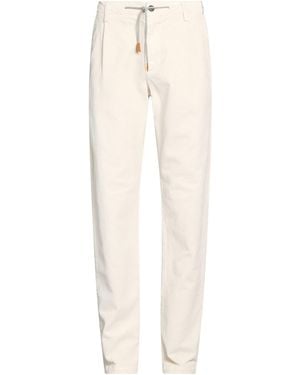 Eleventy Cream Pants Cotton, Elastane - White