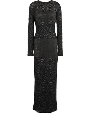 Akep Maxi Dress Viscose, Polyamide, Wool, Cashmere, Metallic Polyester - Black