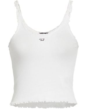 DIESEL Top Cotton, Elastane - White