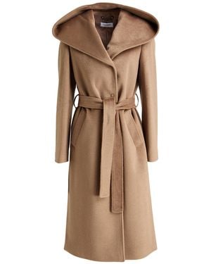 Laneus Camel Coat Polyester, Acrylic, Wool - Natural
