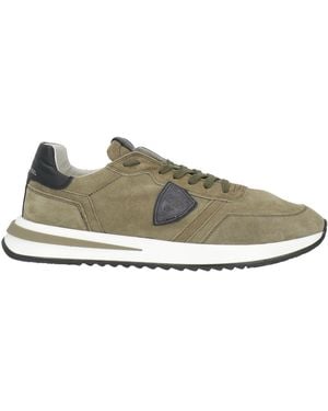 Philippe Model Sneakers Leather, Textile Fibers - Green