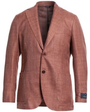 Tombolini Zero Gravity Rust Blazer Wool, Silk, Linen - Red