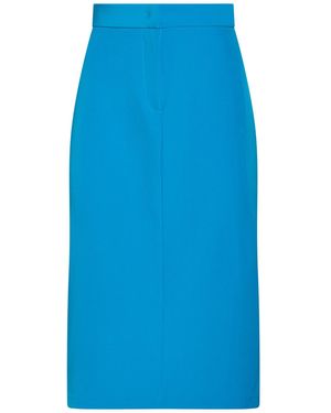 SILENCE LIMITED Azure Midi Skirt Polyester, Elastane - Blue