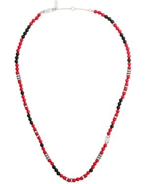 Celine Necklace Brass, Onyx, Resin, Glass - Red