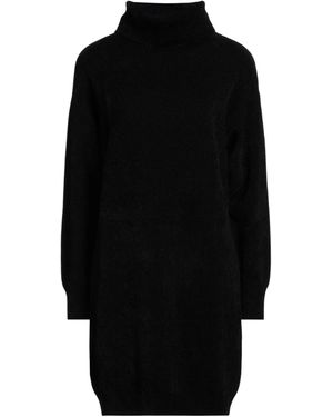 Andrea Fenzi Mini Dress Viscose, Polyamide, Wool, Acrylic - Black