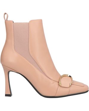 Luciano Barachini Blush Ankle Boots Leather - Natural