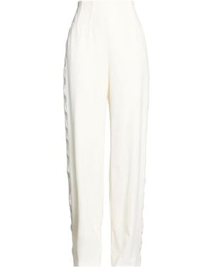 Max Mara Ivory Pants Virgin Wool - White