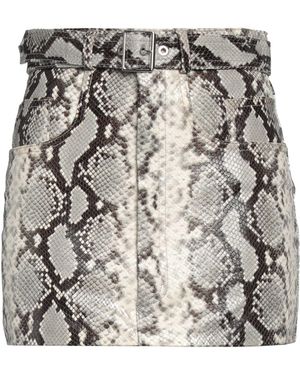 Manokhi Mini Skirt Leather - Gray