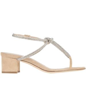 EDDICUOMO Thong Sandal Textile Fibers, Leather - Natural