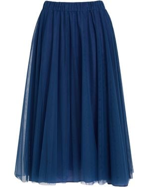 .., merci italia Midi Skirt Polyamide - Blue