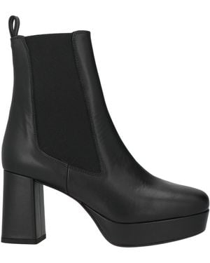 Unisa Ankle Boots Leather, Textile Fibres - Black