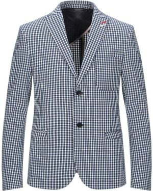 Daniele Alessandrini Blazer Cotton, Polyester, Elastane - Blue