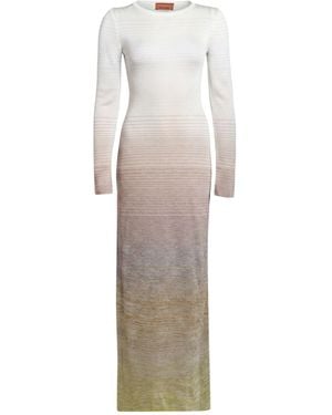 Missoni Maxi Dress Viscose, Metallic Fiber - White