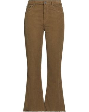 Ottod'Ame We Love Denim Khaki Trousers Cotton, Elastane - Natural