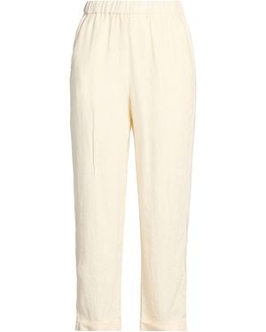 19.70 Nineteen Seventy Ivory Trousers Linen - Natural