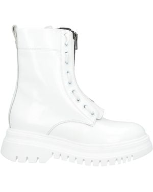 Janet & Janet Ankle Boots Leather - White