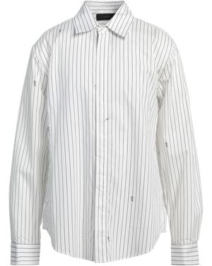 Amiri Striped Shirt With Staggered Logo - White