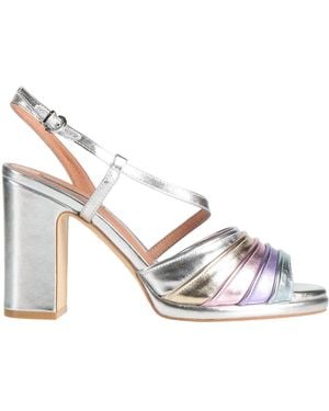 Luciano Barachini Sandals Leather, Textile Fibres - Metallic