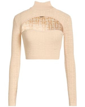 Elisabetta Franchi Rollkragenpullover - Weiß