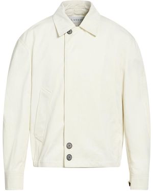 Lanvin Ivory Jacket Cotton, Calfskin - White