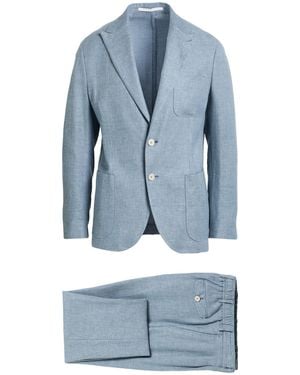 Eleventy Suit Linen, Wool, Silk, Elastane - Blue