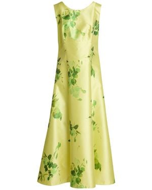 Fely Campo Maxi Dress Silk - Green