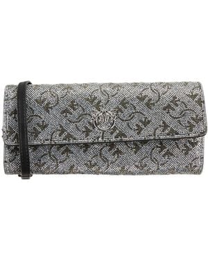Pinko Crossbody Wallet Textile Fibres - Grey