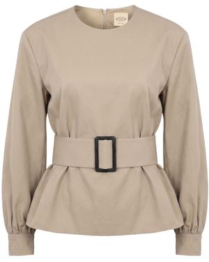 Tod's Sand Top Polyester, Cotton - Natural