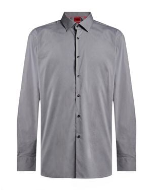 HUGO Shirt Cotton, Polyamide, Elastane - Gray