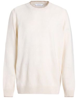 Gran Sasso Cream Sweater Virgin Wool, Geelong Wool - White