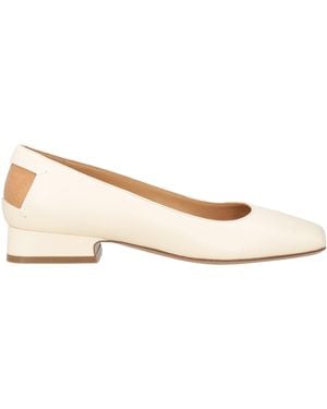 Maison Margiela Cream Ballet Flats Leather - Natural
