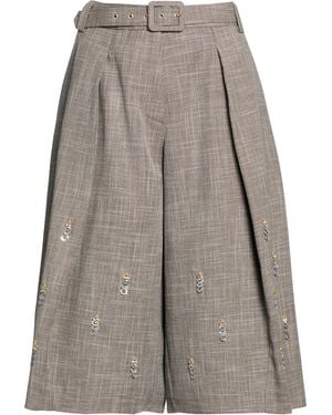 SIMONA CORSELLINI Shorts & Bermuda Shorts Polyester, Viscose, Elastane - Gray
