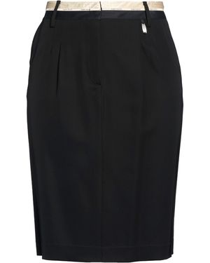Angelo Marani Midi Skirt Viscose, Wool, Elastane - Black