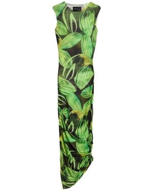 Louisa Ballou Maxi Dress Polyester, Elastane - Green