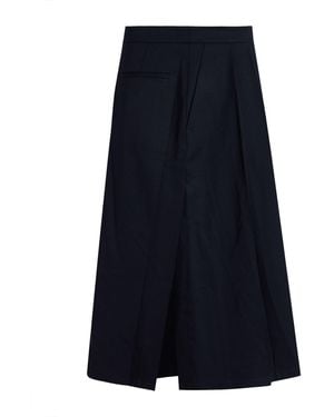 P.A.R.O.S.H. Midnight Midi Skirt Virgin Wool, Elastane - Blue