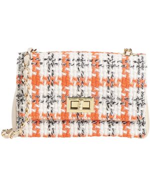 Marc Ellis Cross-Body Bag Textile Fibres, Leather - White