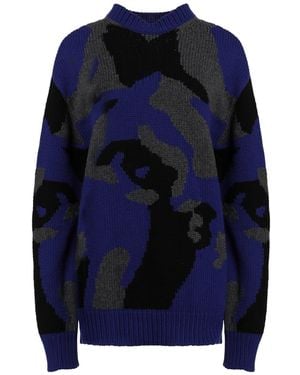 Les Hommes Pullover - Blau