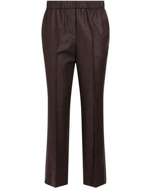 Peserico Dark Pants Virgin Wool, Polyamide, Metallic Fiber - Brown