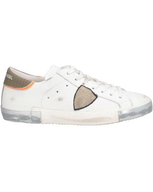 Philippe Model Trainers Leather, Textile Fibres - White
