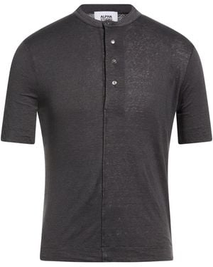 Alpha Studio T-Shirt Linen, Elastane - Grey