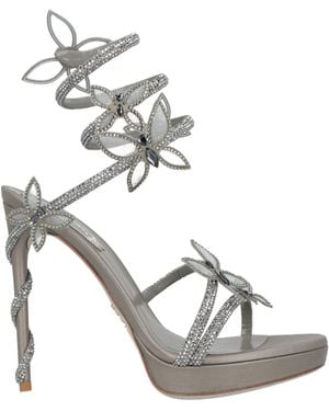 Rene Caovilla Sandals Textile Fibres - Metallic