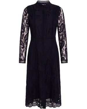 Van Laack Midnight Midi Dress Cotton, Polyamide, Viscose - Blue