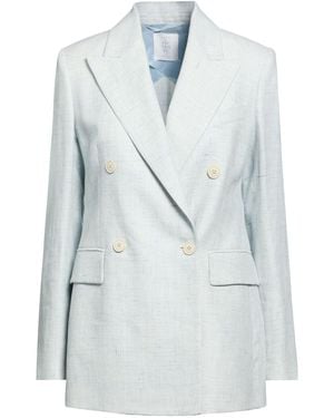 Eleventy Sky Blazer Linen, Wool - Blue