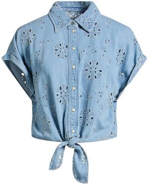 Guess Denim Shirt Lyocell, Cotton - Blue