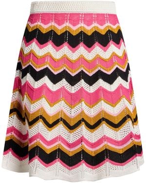 Missoni Mini Skirt Cotton, Wool - Red
