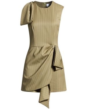 MSGM Khaki Mini Dress Virgin Wool, Polyester - Green