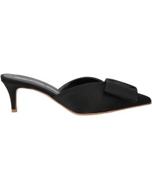Giancarlo Paoli Mules & Clogs Textile Fibers - Black