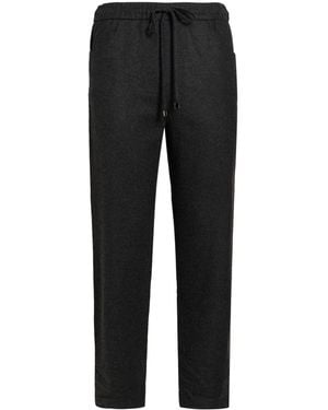 Antonelli Charcoal Pants Virgin Wool, Viscose, Polyester, Elastane - Black