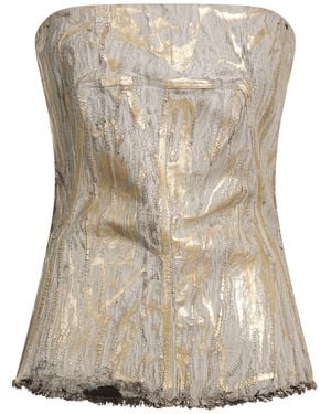 Rick Owens Top Cotton, Elastomultiester, Rubber - Brown